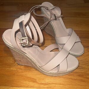 Charles by Charles David Strappy Wedge Cork Sandals 9.5 like new